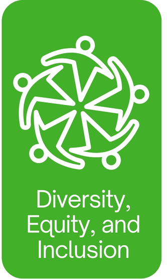  (Green, Icon of a circle of people)Diversity, Equity & Inclusion