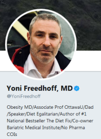 Yoni Freedhoff Twitter Profile