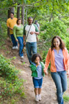 family hiking